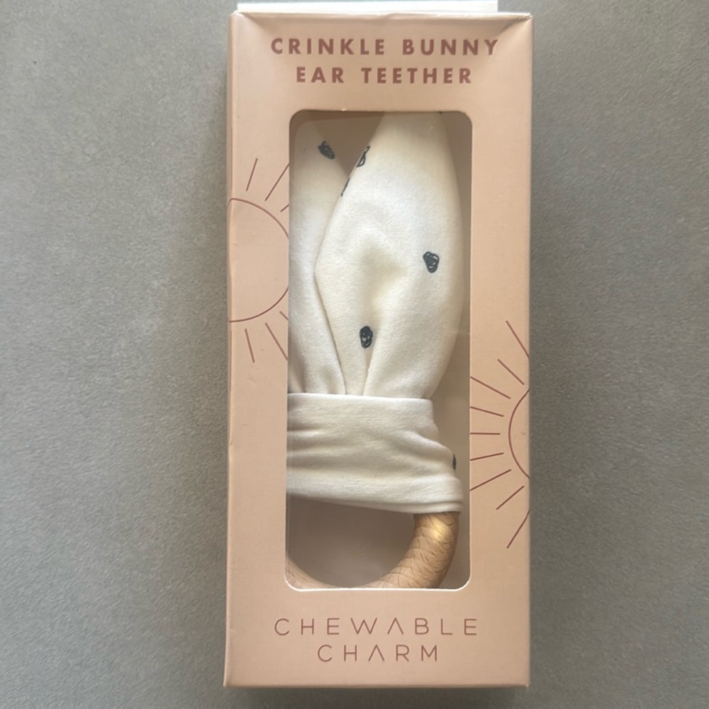 Crinkle Bunny Ear Teether